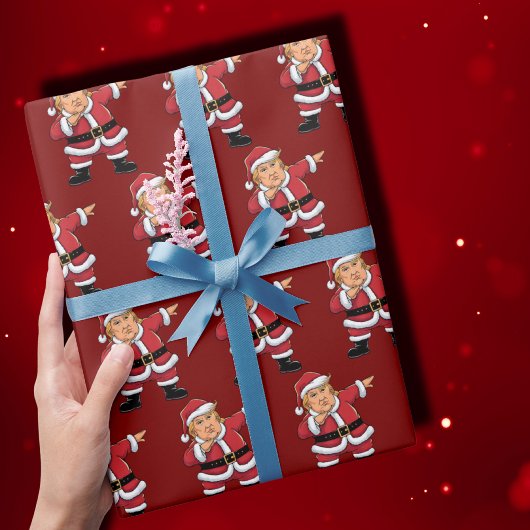 ダビングサンタトランプ | トランプのクリスマス ラッピングペーパー