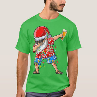 ダビングサンタハワイアンクリスマスビールT Tシャツ