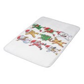 ダビングサンタ小妖精や小人フレンズクリスマスボーイズガールメンズ バスマット (アングル)