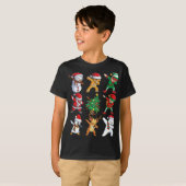 ダビングサンタ小妖精や小人フレンズクリスマス Tシャツ (正面フル)