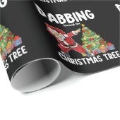 ダビングザのまわりにクリスマスツリーサンタホリデイ ラッピングペーパー (ロールコーナー)