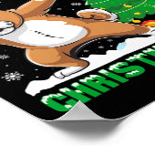 ダビングザのまわりにクリスマスツリーズチョンドッグクリスマス ポスター (角)