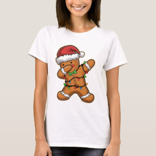 ダビングジンジャーブレッドツリーライトクリスマス Tシャツ
