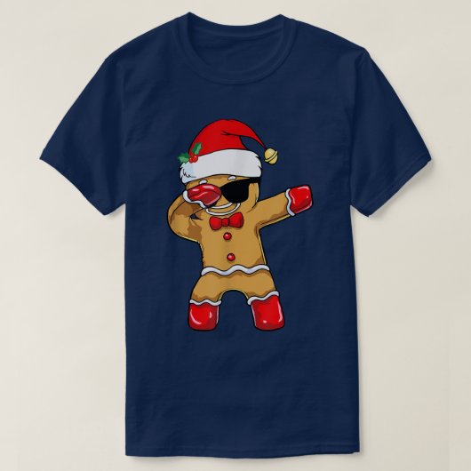 ダビングジンジャーブレッドマンクリスマスベーキングキッズファン Tシャツ (デザイン正面)