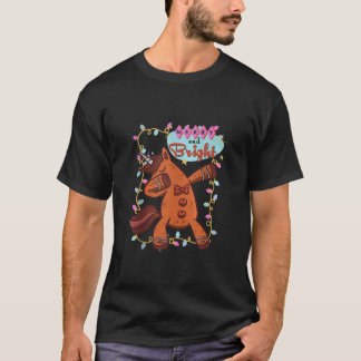 ダビングジンジャーブレッドユニコーンサンタメリーブライト Tシャツ