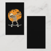 ダビングスケルトンスケートで滑るボーイズハロウィーン 名刺 (正面/裏面)