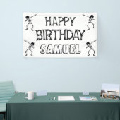 ダビングスケルトンハロウィーンハッピーバースデーパーティー 横断幕 (トレードショー)