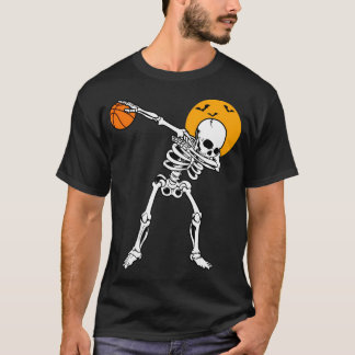 ダビングスケルトンバスケットボール愛好家ハロウィンコスチューム Tシャツ