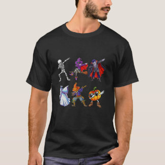 ダビングスケルトンパンプキンウィッチおもしろいダブダンスハル Tシャツ