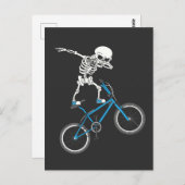 ダビングスケルトンmtb自転車BMXおもしろい ポストカード (正面/裏面)