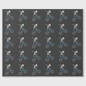 ダビングスケルトンmtb自転車BMXおもしろい ラッピングペーパー (フラット)