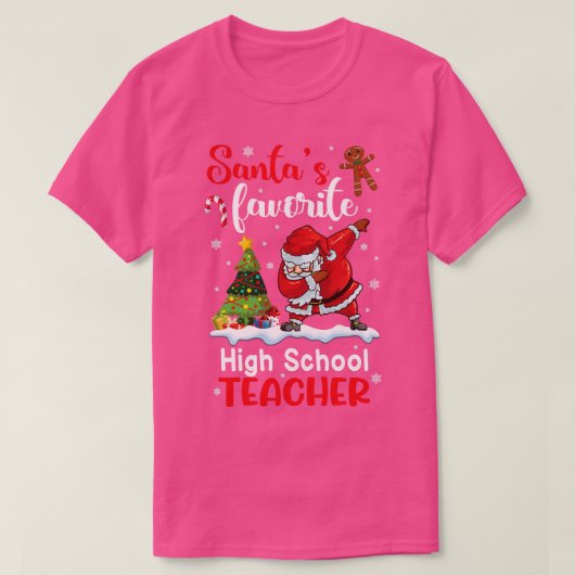 ダビングスノープレゼントサンタお気に入りのス高校 Tシャツ (デザイン正面)