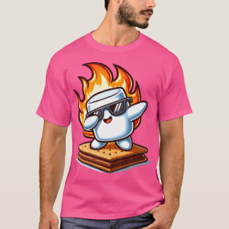 ダビングスモアマーシュマロかわいいダブダンスキャンプC Tシャツ
