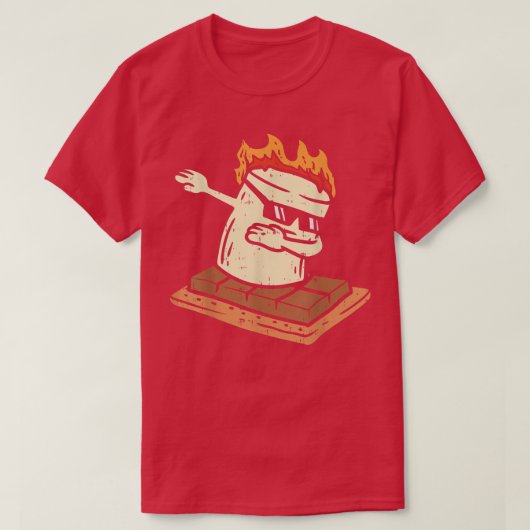 ダビングスモアマーシュマロかわいいダブダンスキャンプC Tシャツ (デザイン正面)