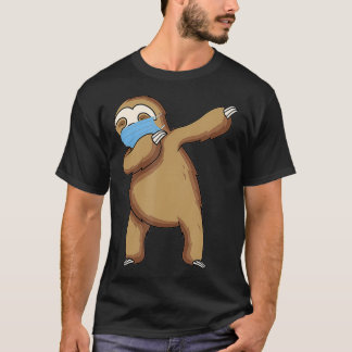 ダビングスロスと顔マスクおもしろいダブギフトバニー Tシャツ
