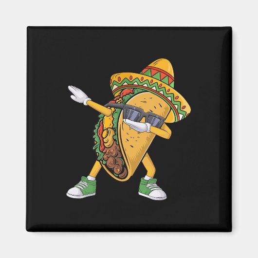 ダビングタコチンコデマヨおもしろいメキシコ料理Dab マグネット (正面)