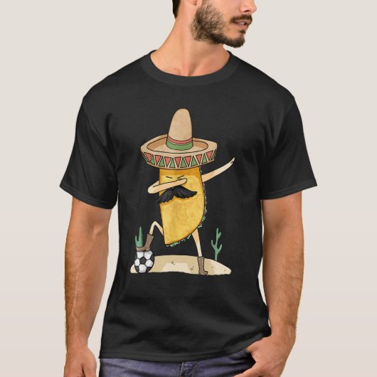 ダビングタコメキシカンサッカースポーツおもしろいシンコデ Tシャツ (正面)