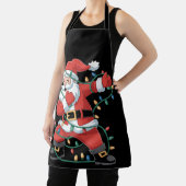 ダビングダブサンタクリスマスクリスマスホリデーファミリー エプロン (インサイチュ)