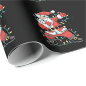 ダビングダブサンタクリスマスクリスマスホリデーファミリー ラッピングペーパー (ロールコーナー)