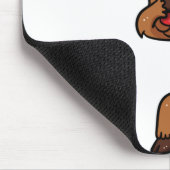 ダビングダブトナカイ鹿ルドルフのクリスマスサンタ マウスパッド (コーナー)