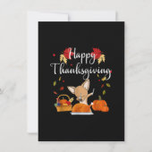 ダビングチワホアドッグターキーハッピーサンクスギビング サンキューカード (正面)