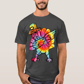 ダビングトルコ絞り染め感謝祭の日ギフトピル Tシャツ