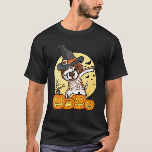 ダビングドイツ短編ポインタDabダンスハロ Tシャツ (正面)