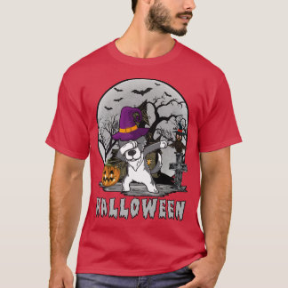 ダビングドッグ縁どハロウィンコリーダブハットウィッチ Tシャツ