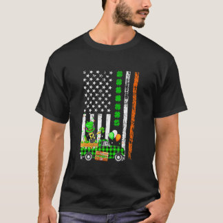 ダビングドーベルマンドッグシャムロック米国旗聖パトリック Tシャツ