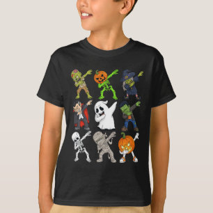 ダビングハロウィーンスケルトンゾンビホラーカボチャVa Tシャツ