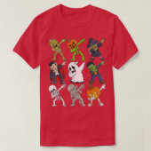 ダビングハロウィーンスケルトンゾンビホラーカボチャVa Tシャツ (デザイン正面)