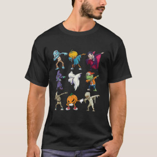 ダビングハロウィーンボーイズスケルトンゾンビホラーカンプ Tシャツ