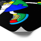 ダビングハートパズルピース自閉症ダブボーイズガールズ ポスター (角)