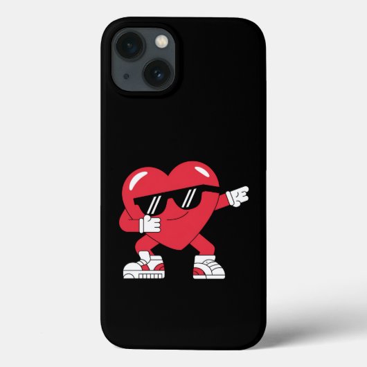 ダビングハート 楽しいギフト バレンタインデー Case-Mate iPhoneケース (裏面)