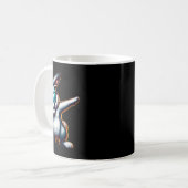 ダビングバニーおもしろいイースターバニー コーヒーマグカップ (正面左)