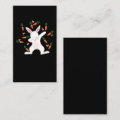 ダビングバニーの人参おもしろい愛動物 名刺 (正面/裏面)