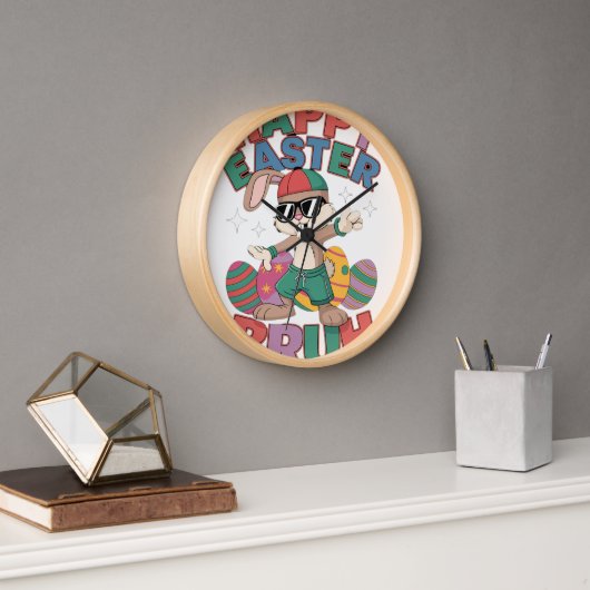 ダビングバニーイースターブラ 壁時計 (オフィス)