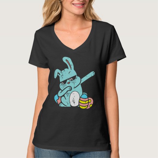 ダビングバニーラビットエッグ狩りイースター Tシャツ (正面)