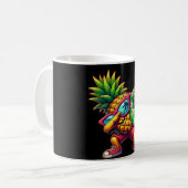 ダビングパイナップルサングラスビーチ コーヒーマグカップ (正面左)
