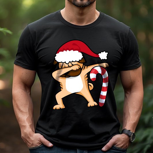 ダビングパグ犬のクリスマスホリデー Tシャツ