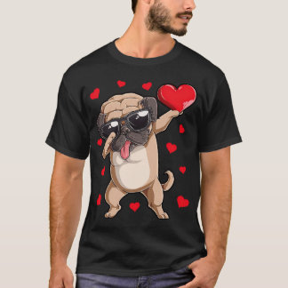 ダビングパグ バレンタインデー バレンタイン ドッグラバー s H Tシャツ