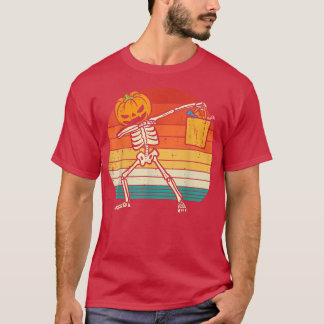 ダビングパンプキンスケルトンキャンディレトロ幼児ボーイズ Tシャツ