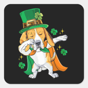 ダビングビーグルSt patricks dayギフト スクエアシール