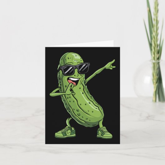 ダビングピックル踊りキュウリおもしろいサンgl製品 カード (正面)