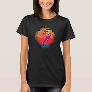 ダビングフラミンゴビール動物レトロヴィンテージ Tシャツ