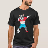 ダビングフランスのブルドッグルクセンブルサッカーファンジャース Tシャツ (正面)