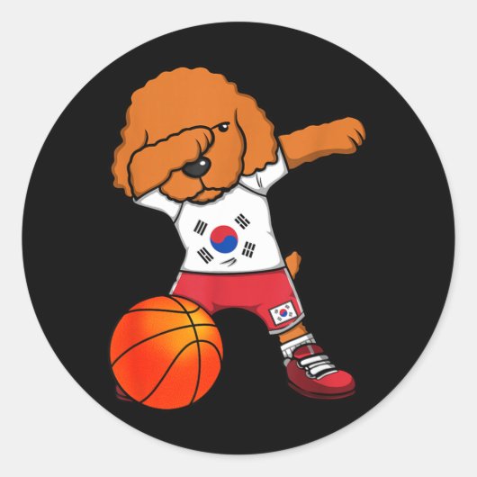 ダビングプードル韓国ジャージ韓国野球 ラウンドシール (正面)