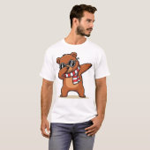 ダビングベア 楽しい かわいい熊 ダブダンス Tシャツ (正面フル)