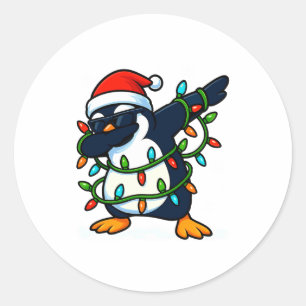 ダビングペンギンクリスマスガールズXmasライトボーイズC ラウンドシール