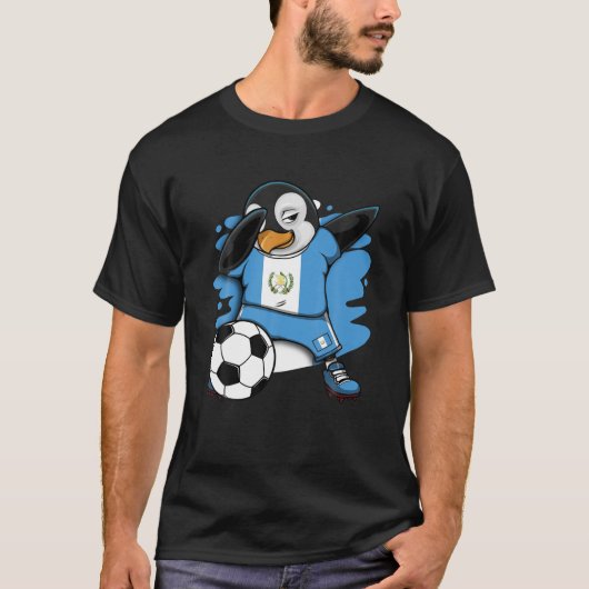 ダビングペンギングアテマラのサッカーファンジャージーフットブ Tシャツ (正面)